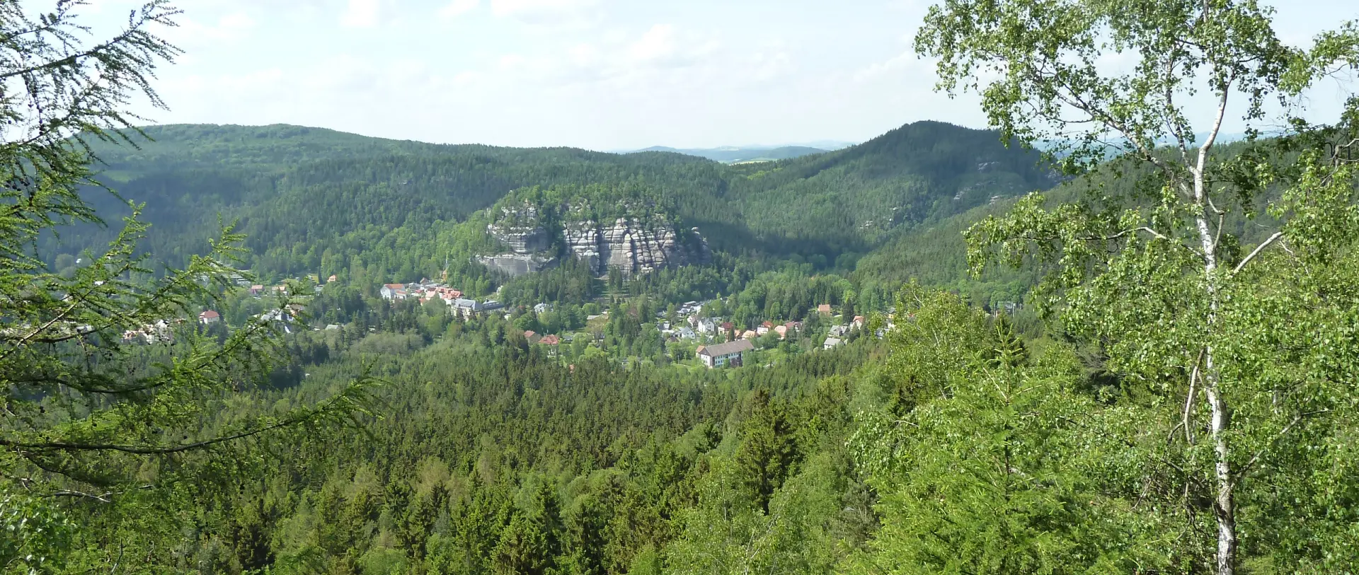 Berg Oybin mit Burg und Kloster im Zittauer Gebirge