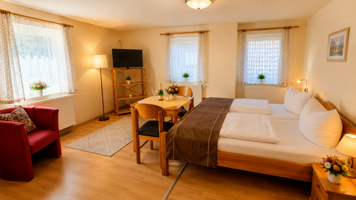 Gemütliches Doppelzimmer in der Pension Klette Oybin-Hain