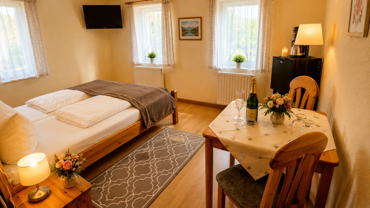 Economy Doppelzimmer der Pension Klette in Oybin-Hain