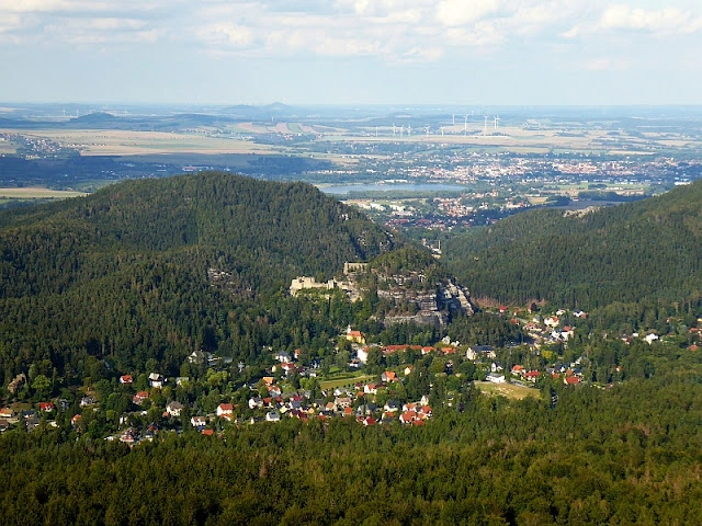 Panorama vom Hochwald im Zittauer Gebirge