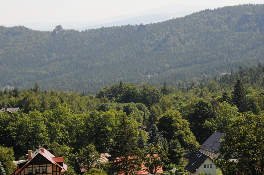 Landschaft und Wanderwege rund um Oybin-Hain