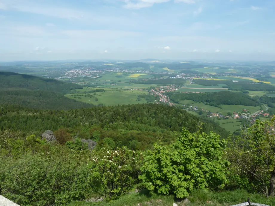 Aussicht von der Lausche über das Zittauer Gebirge