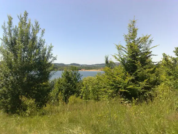 Olbersdorfer See am Rand des Zittauer Gebirges